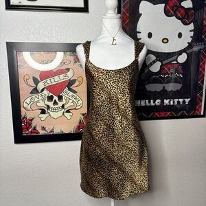 Leopard Mini Satin Sleep Dress